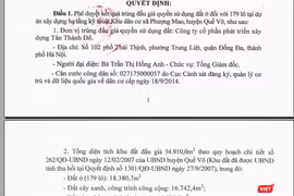 Quyết định phê duyệt của Bắc Ninh.