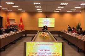 Thứ trưởng Phạm Đức Long phát biểu tại Hội thảo. Ảnh Mic