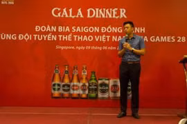 Ông Vũ Quang Hải, Phó tổng giám đốc 28 tuổi của Sabeco, trong một hoạt động của công ty. Ảnh: Sabeco