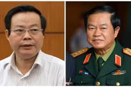 Hai ứng viên cho chức vụ Phó chủ tịch Quốc hội là ông Phùng Quốc Hiển (trái) và ông Đỗ Bá Tỵ (phải).