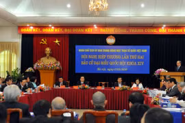 Đoàn Chủ tịch Ủy ban Trung ương MTTQ VN hội nghị hiệp thương lần thứ 2 - Ảnh: Hoàng Long