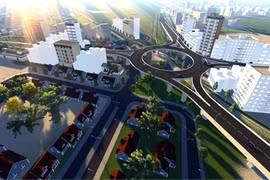 Mô hình cửa ngõ phía Tây Nha Trang trong tương lai. Ảnh: Sở Giao thông vận tải Khánh Hòa.