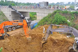 Vinaconex từng phải khắc phục sự cố vỡ đường ống nước