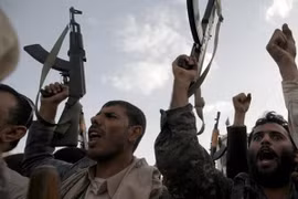 Những người ủng hộ phong trào Houthi tại Yemen.
