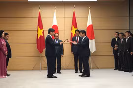 Buổi lễ ký kết giữa VNA và Tập đoàn ANA được chứng kiến bởi Thủ tướng 2 nước Việt Nam và Nhật Bản.