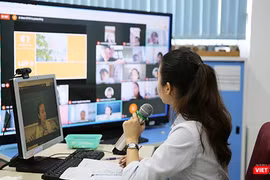 Cô trò Trường Vstar School học online trong thời gian dịch bệnh COVID-19 (Ảnh: Vstar School) 