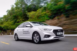 Đây đã là tháng thứ 4 liên tiếp, mẫu xe sedan hạng B Accent dẫn đầu bảng danh sách bán hàng của Hyundai Thành Công. (Ảnh: Ngô Minh)