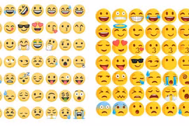Hai bộ emoji của Facebook và Messenger
