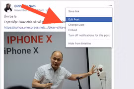 Facebook phiên bản web hiện không còn tuỳ chọn xoá bài đã đăng. Ảnh chụp màn hình.