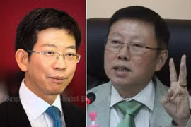 Ông Kobsak Phutrakul (trái) và ông Borwornsak Uwanno: Cần cuộc cải cách pháp luật mạnh mẽ để thúc đẩy Thailand 4.0 (Ảnh tư liệu: Bangkok Post) 