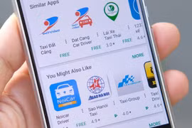 Rất nhiều ứng dụng gọi xe khác nhau trên Google Play Store - Ảnh: H.Đ