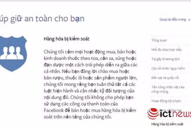 Tiêu chuẩn của Facebook cấm bán thuốc.