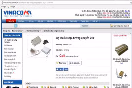 Theo phản ánh của Cục Tần số vô tuyến điện - Bộ TT&TT , một số website thương mại điện tử đang rao bán các thiết bị kích sóng di động không được cấp Giấy chứng nhận và công bố hợp quy (Trong ảnh: Bộ khuếch đại sóng Repeater C10 là 1 trong 20 loại thiết bị