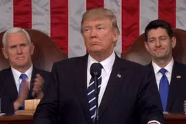 Tổng thống Donald Trump phát biểu trước Lưỡng viện