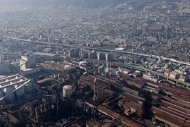 Nhà máy của Kobe Steel ở Hyogo, Nhât Bản - Ảnh: Getty/Bloomberg.