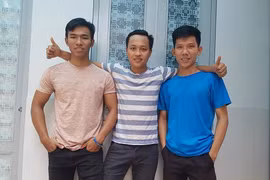 3 chàng sinh viên ĐH Giao thông Vận tải, Phân hiệu TP.HCM. Ảnh: NVCC.