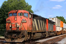 Đoàn tàu Double Stack Container, Canada.