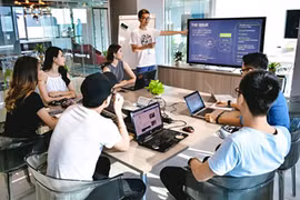  ĐH Quốc gia Hà Nội và ĐH Bách Khoa TP.HCM là 2 trường đại học dẫn đầu về số lượng các nhà sáng lập startup theo học. Ảnh minh hoạ: BKUP – co working space.