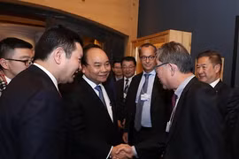 Thủ tướng gặp các tập đoàn thành viên WEF trong lĩnh vực công nghệ thông tin.