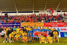 Vô địch Cúp giao hữu Hoàng Đế nhưng sau đó HAGL lại thi đấu nhạt nhòa tại V.League 2022. Ảnh HAGL.