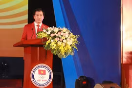 Trưởng đoàn Trần Đức Phấn khẳng định, mục tiêu của đoàn thể thao Việt Nam là phấn đấu giành từ 140 Huy chương Vàng trở lên tại SEA Games 31. Ảnh AT