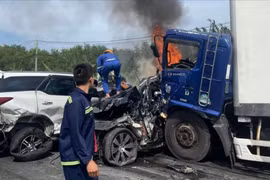 Hiện trường vụ tai nạn.