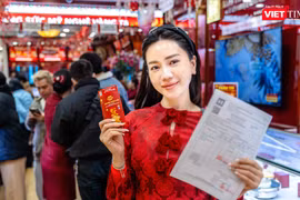 Vàng miếng SJC tăng nhẹ 400.000 đồng/lượng. Ảnh minh hoạ.