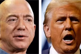 Jeff Bezos và Donald Trump. Ảnh: Business Insider 