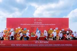 Golden Crown Hai Phong chính thức cất nóc, khẳng định vị thế biểu tượng phố cảng 