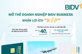 Nhiều lợi ích từ thẻ doanh nghiệp BIDV Business 