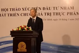 Ông Murooka Naomichi, Phó trưởng đại diện văn phòng JICA Việt Nam đang phát biểu tại hội thảo. Ảnh: Jica