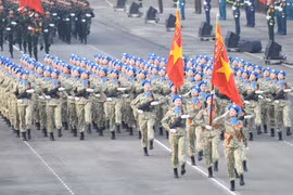 Các chủ đề tìm kiếm chủ yếu xoay quanh "diễu binh", "diễu hành", cùng với các biểu tượng thiêng liêng như "cờ đỏ sao vàng"...