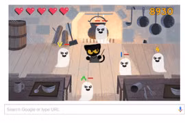 Trò chơi tiêu diệt ma quỷ đang được Google cung cấp trên dịch vụ tìm kiếm của mình.