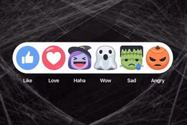 Thanh trạng thái Like cũng thay đổi theo chủ đề Hallowen- (Ảnh chụp màn hình).