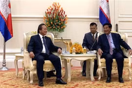 ộ trưởng Bộ TT&TT Trương Minh Tuấn tiếp kiến Thủ tướng Chính phủ Vương quốc Campuchia Hun Sen vào chiều ngày 22/9/2016 (Nguồn ảnh: Vietnamnet.vn)