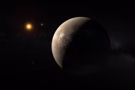 Bản phác họa hành tinh Proxima b quay xung quanh Cận tinh Proxima Centauri. 