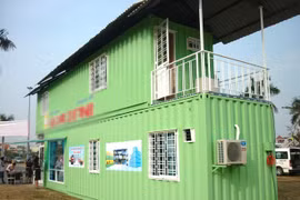 Xây nhà không móng bằng thùng container cũ