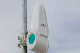 Thiết bị đầu cuối thu phát laser của hệ thống truyền thông Internet đến vùng sâu, vùng xa. Ảnh Euronews Next