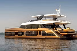 Du thuyền chạy bằng điện mặt trời mới nhất của Sunreef, sẽ được ra mắt ở Fort. Lauderdale, Bang Florida. Ảnh Sunreef Yachts