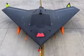 Máy bay không người lái (UAV) chiến đấu chạy bằng động cơ phản lực tàng hình ANKA-3. Ảnh The Drive