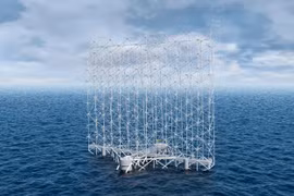 Hệ thống điện gió đa tua-bin của công ty Wind Catching Systems. Ảnh CNBC