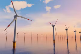 Trang trại điện gió ngoài khơi. Ảnh minh họa Engineering Interesting