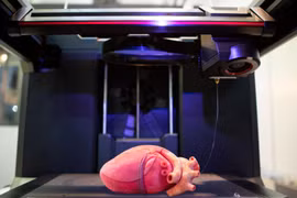 Một quả tim mô phỏng tim người được in 3D. Ảnh Engineering Interesting.