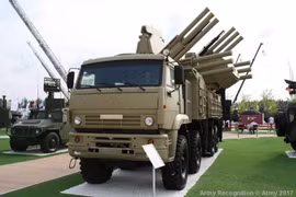 Hệ thống pháo – tên lửa phòng không tầm ngắn Pantsir-S1. Ảnh minh họa Army Recognition