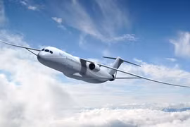 Ý tưởng thiết kế máy bay cánh giằng siêu âm. Ảnh Boeing. 