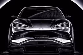 Mặt trước chiếc SUV điện BYD mới sắp ra mắt vào ngày 17/11. Ảnh Electrek