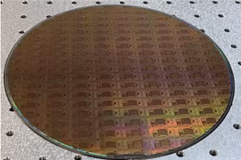 Một tấm wafer chip silicon. Ảnh minh họa Tech Xplore.