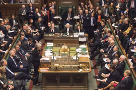 Một phiên bỏ phiếu của Hạ viện về Brexit. (Ảnh: THX/TTXVN) 