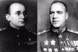Trùm KGB Beria (trái) và Nguyên soái Zhukov (Ảnh Tư liệu)
