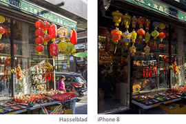 So sánh ảnh chụp giữa máy ảnh Hasselblad X1D và iPhone 8 Plus (ảnh: Business Insider)